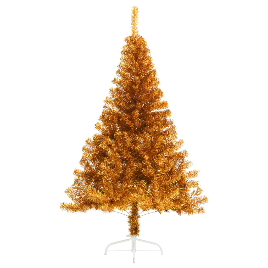 8720287021612_g_en_hd_1 vidaXL Artificial Half Christmas Tree with Stand Gold 150 cm PET - Image 2