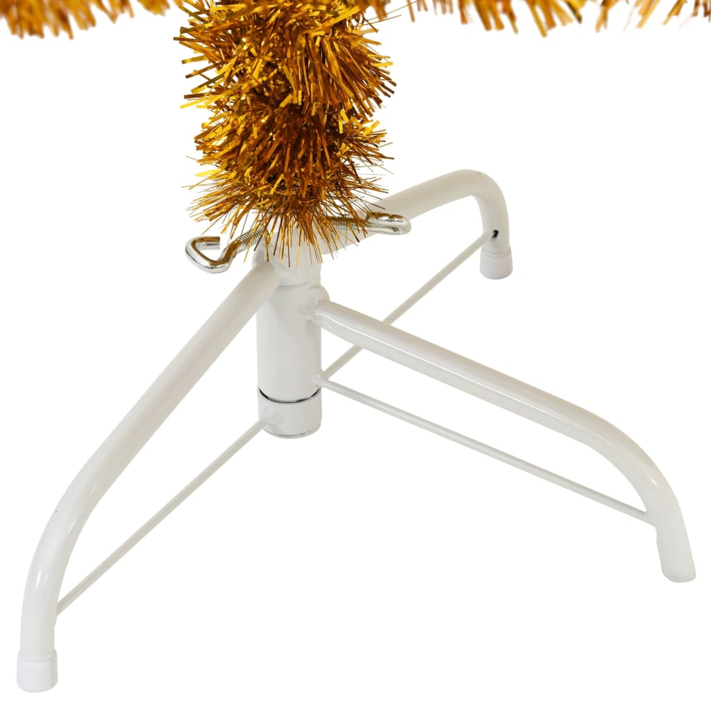 8720287021629_g_en_hd_3 vidaXL Artificial Half Christmas Tree with Stand Gold 180 cm PET - Image 4