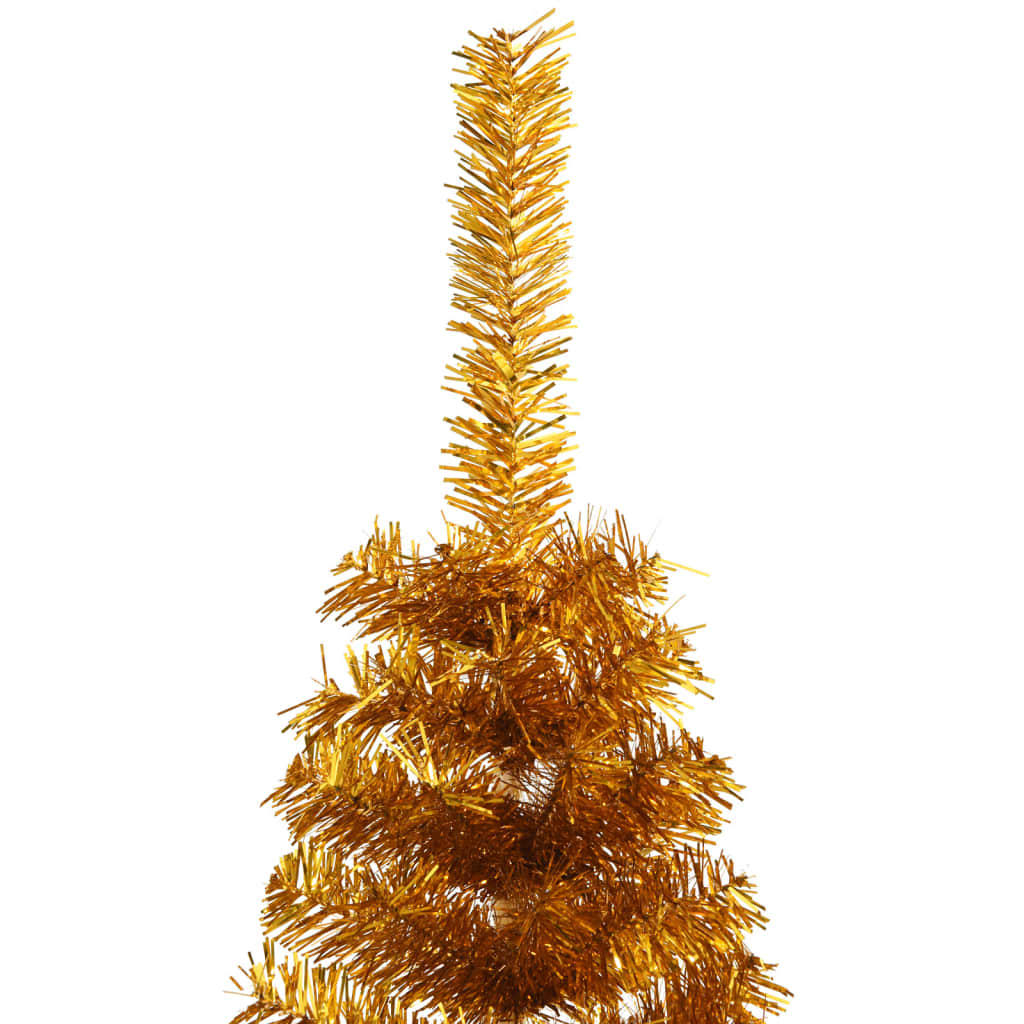 8720287021629_g_en_hd_4 vidaXL Artificial Half Christmas Tree with Stand Gold 180 cm PET - Image 5