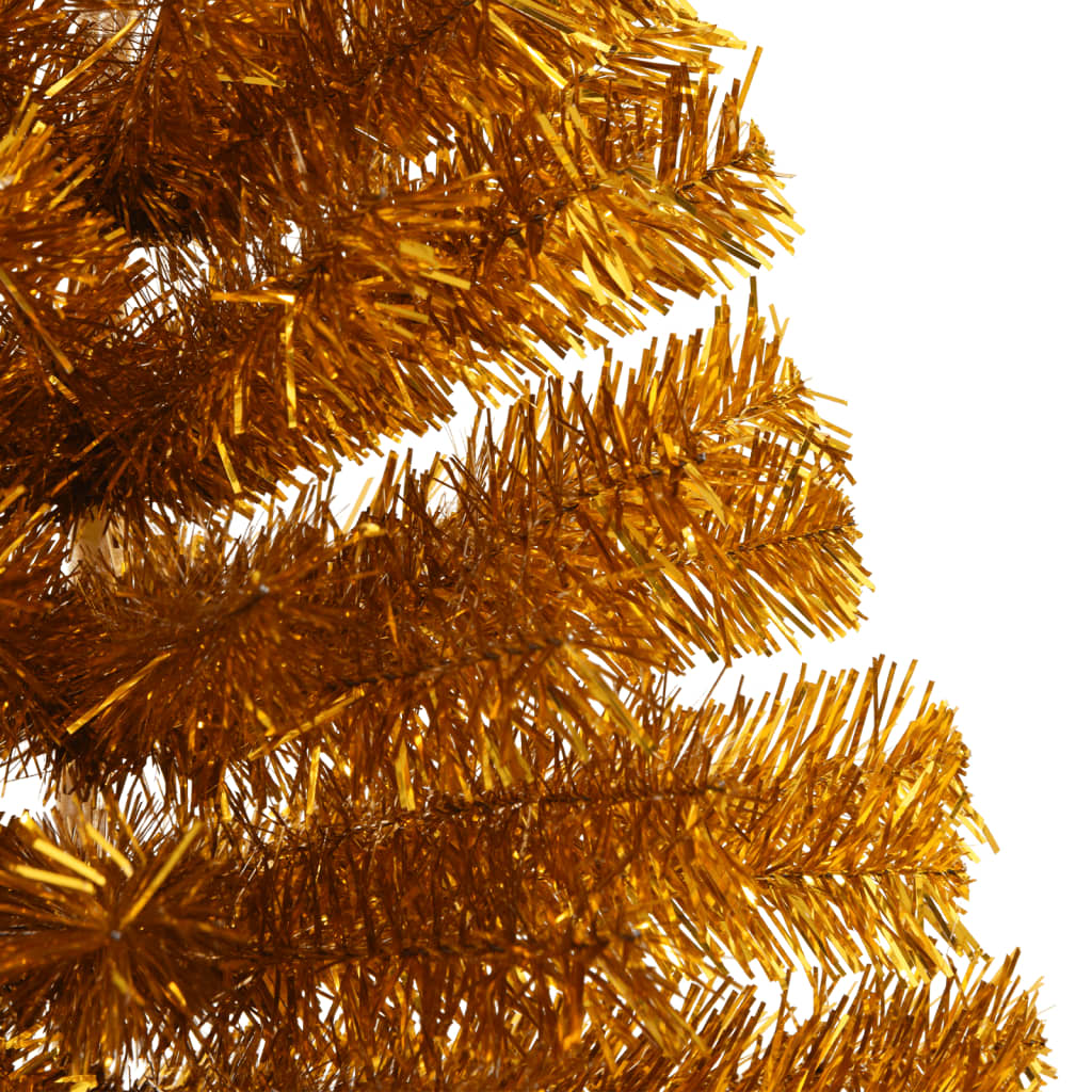 8720287021629_g_en_hd_5 vidaXL Artificial Half Christmas Tree with Stand Gold 180 cm PET - Image 6