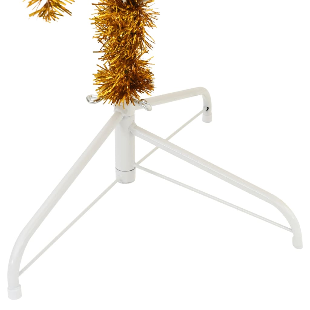 8720287021636_g_en_hd_3 vidaXL Artificial Half Christmas Tree with Stand Gold 210 cm PET - Image 4