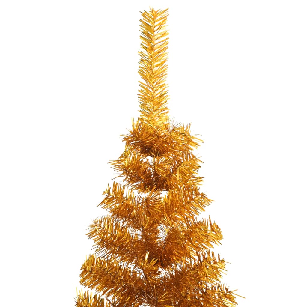 8720287021636_g_en_hd_4 vidaXL Artificial Half Christmas Tree with Stand Gold 210 cm PET - Image 5
