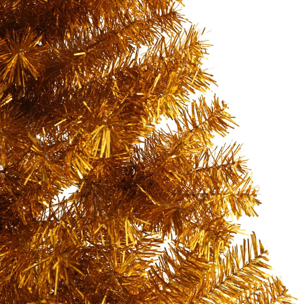 8720287021636_g_en_hd_5 vidaXL Artificial Half Christmas Tree with Stand Gold 210 cm PET - Image 6