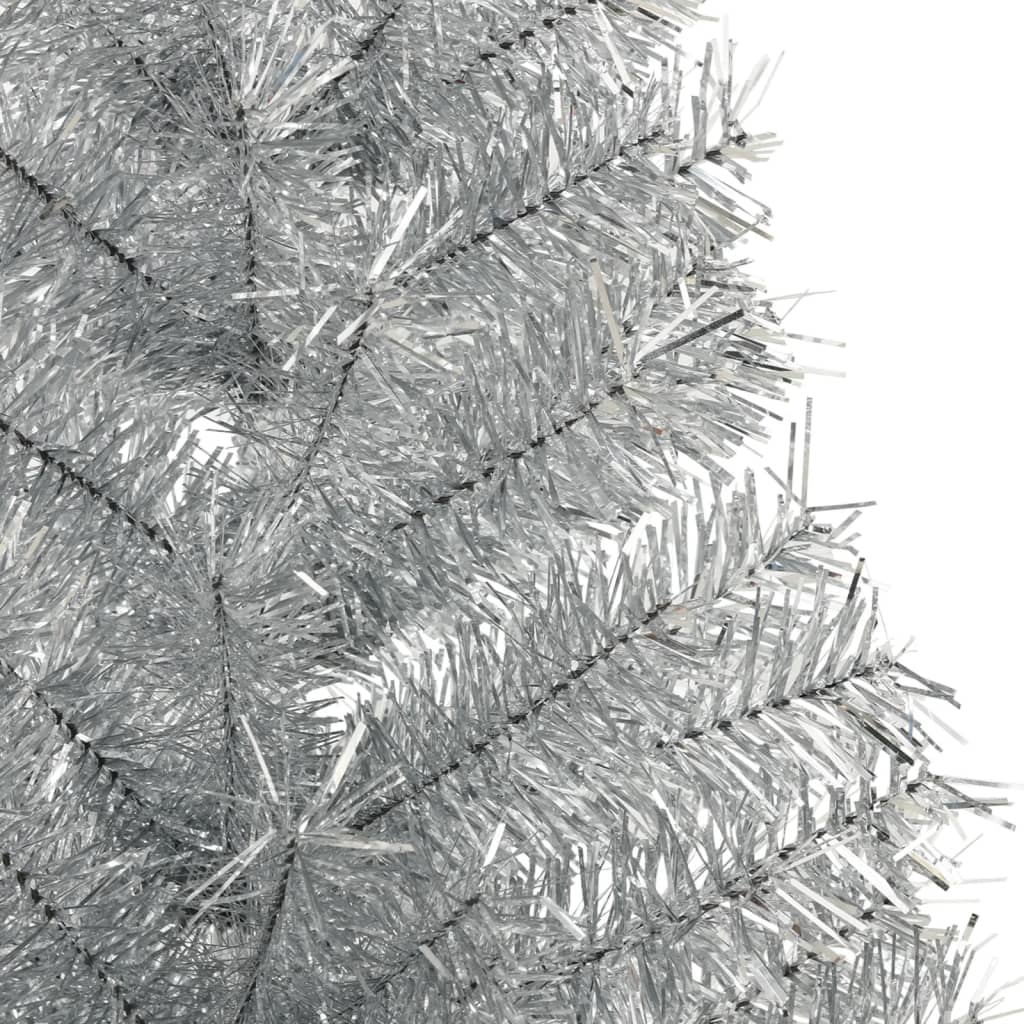 8720287021667_g_en_hd_4 vidaXL Artificial Half Christmas Tree with Stand Silver 150 cm PET - Image 5