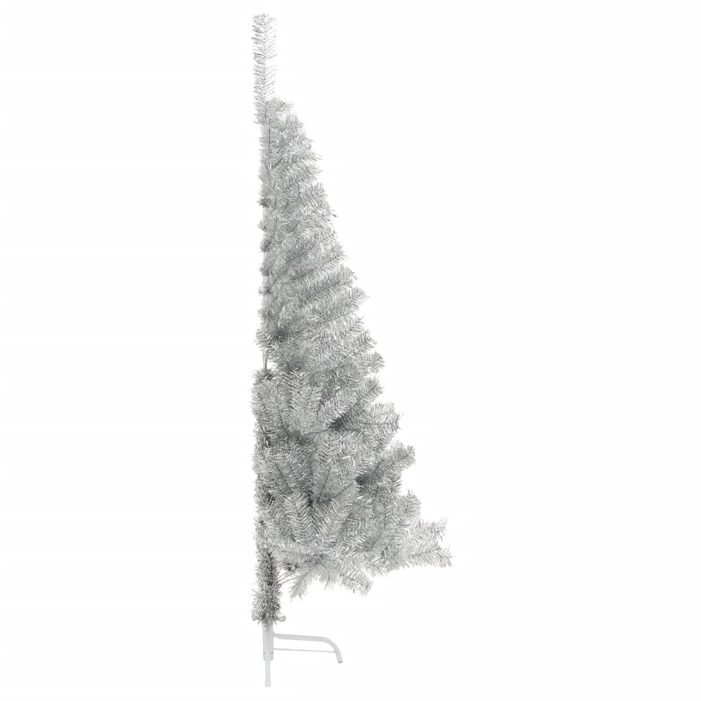 8720287021674_g_en_hd_2 vidaXL Artificial Half Christmas Tree with Stand Silver 180 cm PET - Image 3