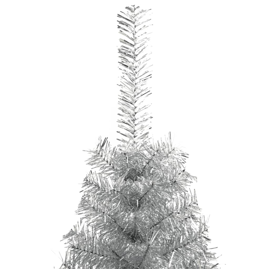 8720287021674_g_en_hd_3 vidaXL Artificial Half Christmas Tree with Stand Silver 180 cm PET - Image 4