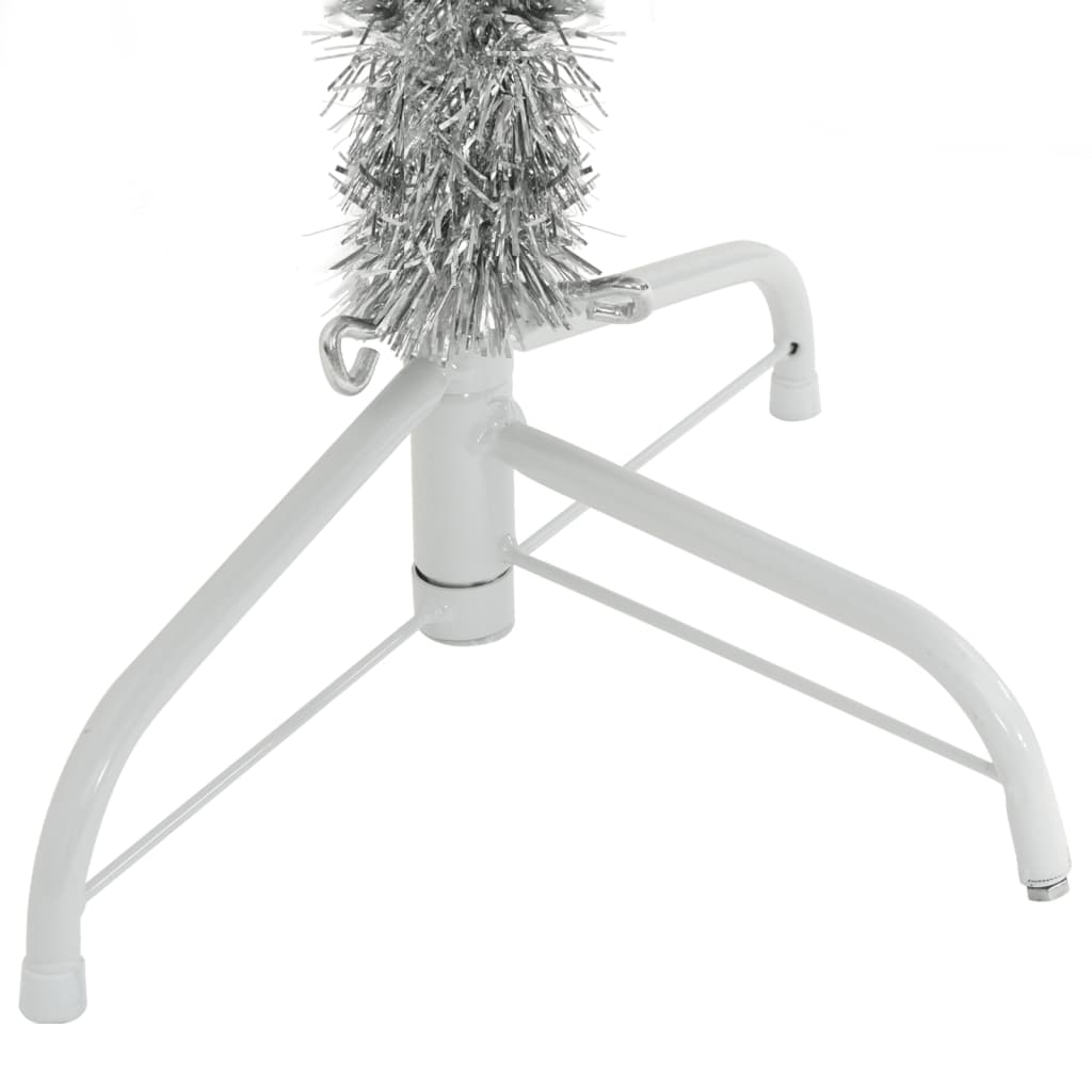 8720287021674_g_en_hd_5 vidaXL Artificial Half Christmas Tree with Stand Silver 180 cm PET - Image 6