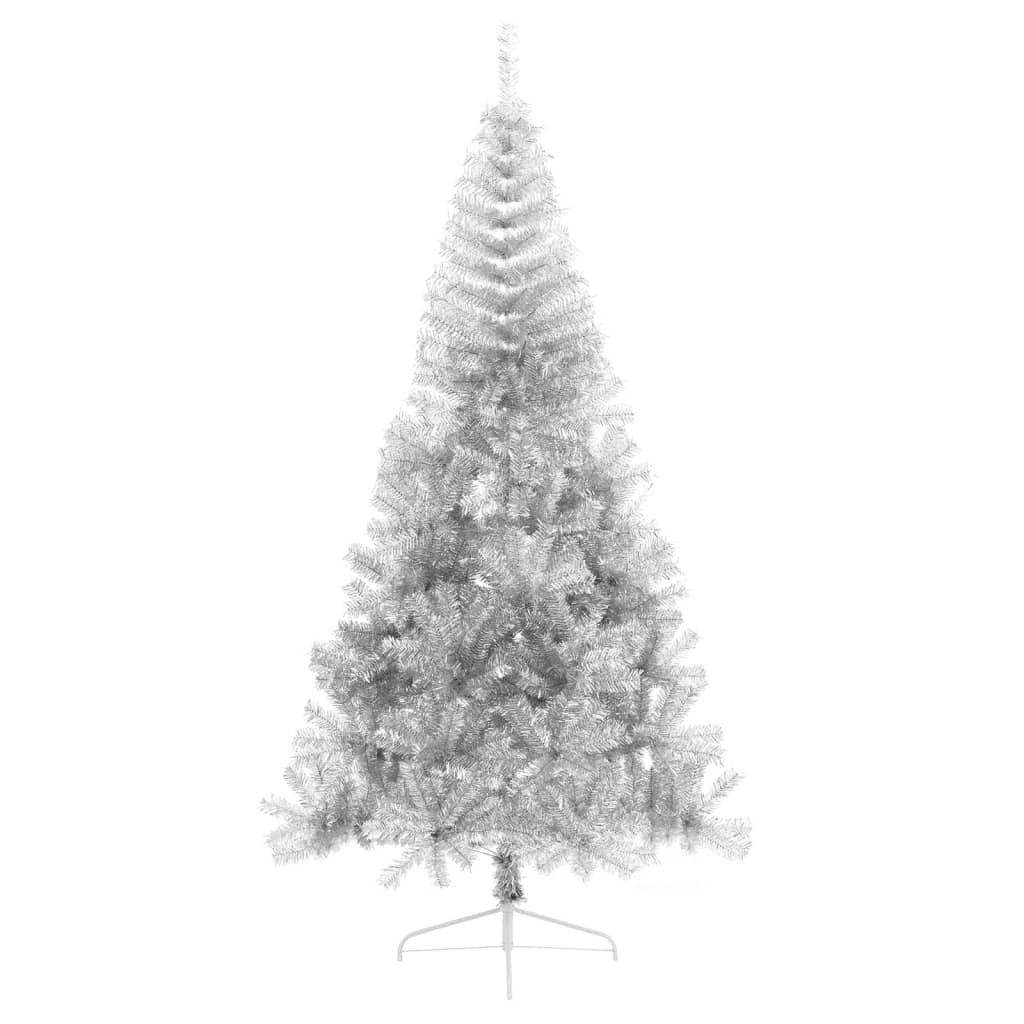 8720287021681_g_en_hd_1 vidaXL Artificial Half Christmas Tree with Stand Silver 210 cm PET - Image 2