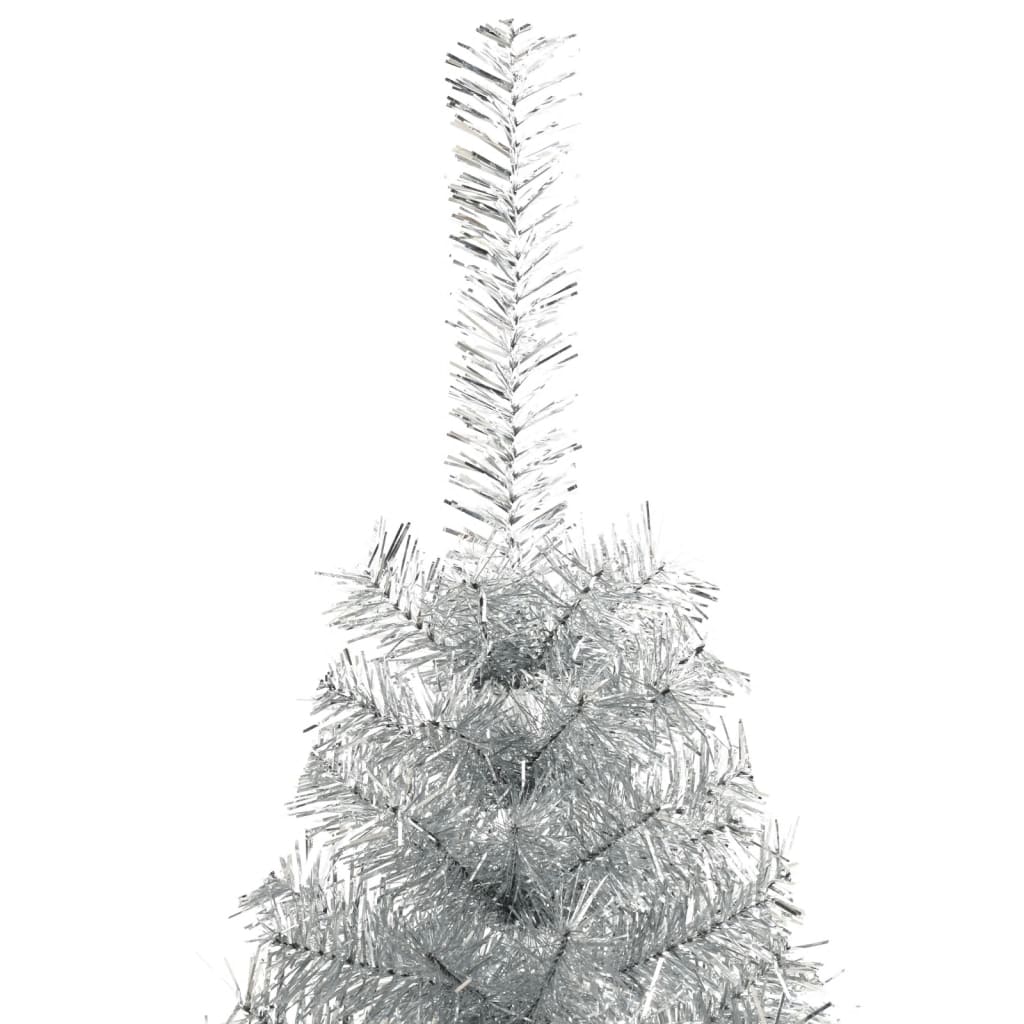 8720287021698_g_en_hd_3 vidaXL Artificial Half Christmas Tree with Stand Silver 240 cm PET - Image 4