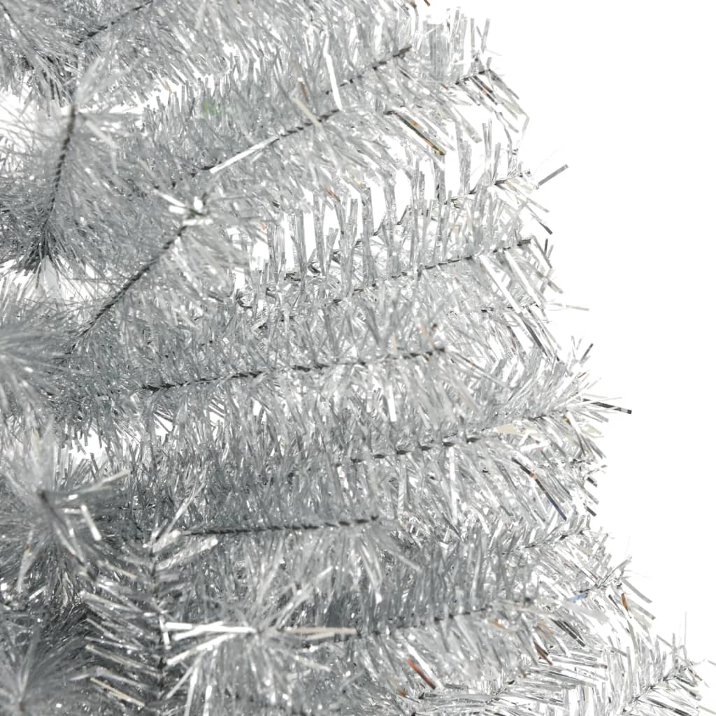 8720287021698_g_en_hd_4 vidaXL Artificial Half Christmas Tree with Stand Silver 240 cm PET - Image 5