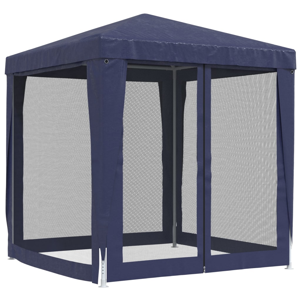 8720287021728_g_en_hd_3 vidaXL Party Tent with 4 Mesh Sidewalls Blue 2x2 m HDPE - Image 5