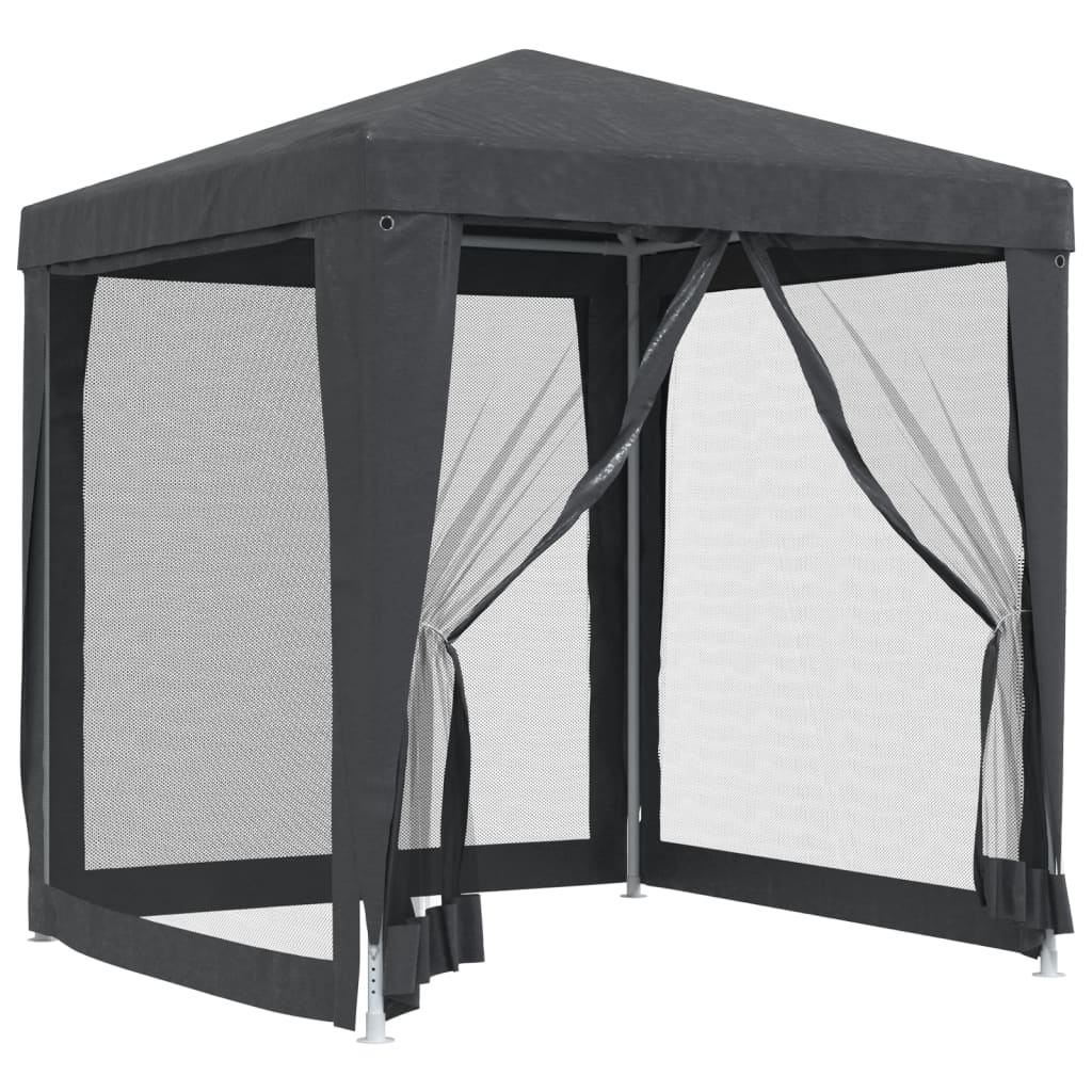 8720287021742_a_en_hd_1 vidaXL Party Tent with 4 Mesh Sidewalls Anthracite 2x2 m HDPE - Image 2