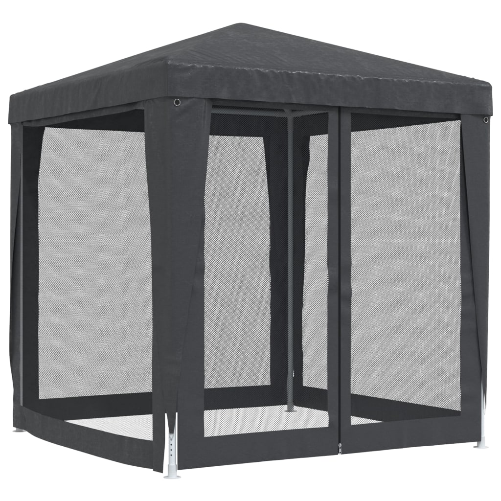 8720287021742_g_en_hd_3 vidaXL Party Tent with 4 Mesh Sidewalls Anthracite 2x2 m HDPE - Image 5
