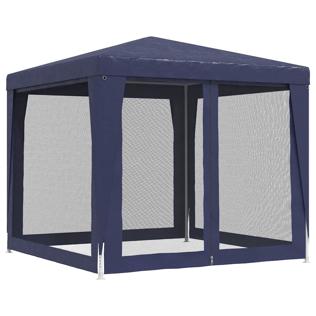 8720287021773_g_en_hd_3 vidaXL Party Tent with 4 Mesh Sidewalls Blue 2.5x2.5 m HDPE - Image 5