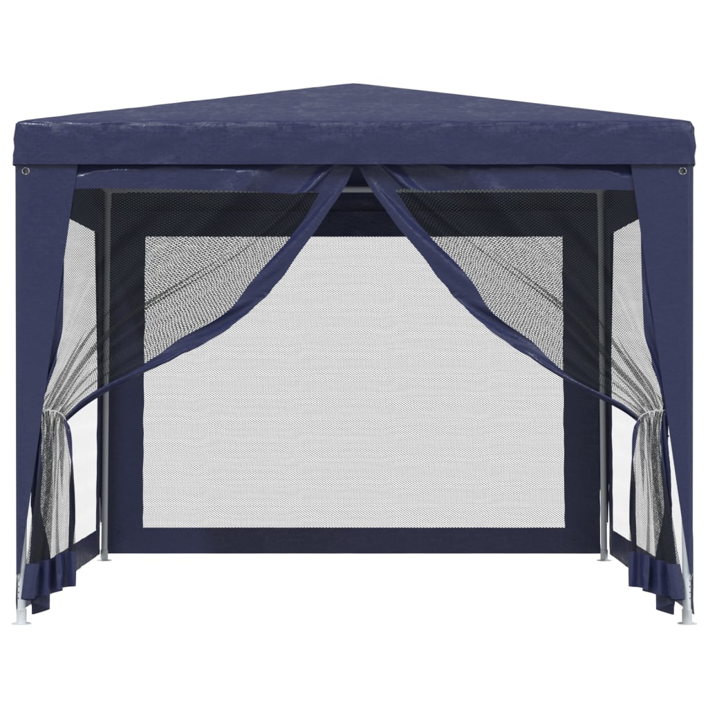 8720287021827_g_en_hd_1 vidaXL Party Tent with 4 Mesh Sidewalls Blue 3x3 m HDPE - Image 3