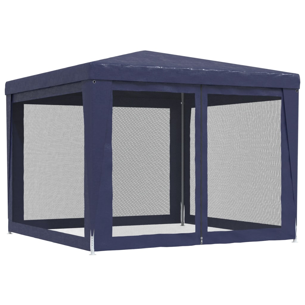 8720287021827_g_en_hd_3 vidaXL Party Tent with 4 Mesh Sidewalls Blue 3x3 m HDPE - Image 5