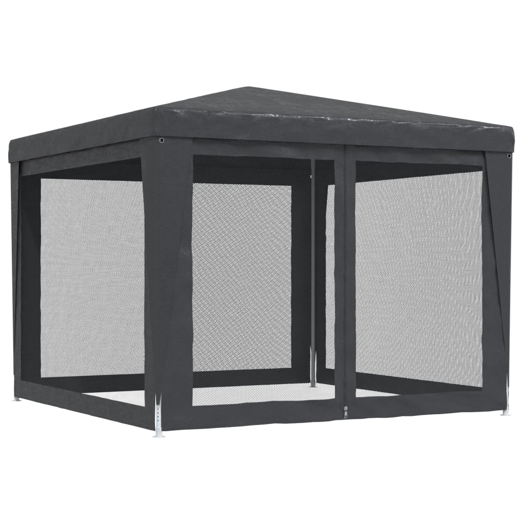 8720287021841_g_en_hd_3 vidaXL Party Tent with 4 Mesh Sidewalls Anthracite 3x3 m HDPE - Image 5