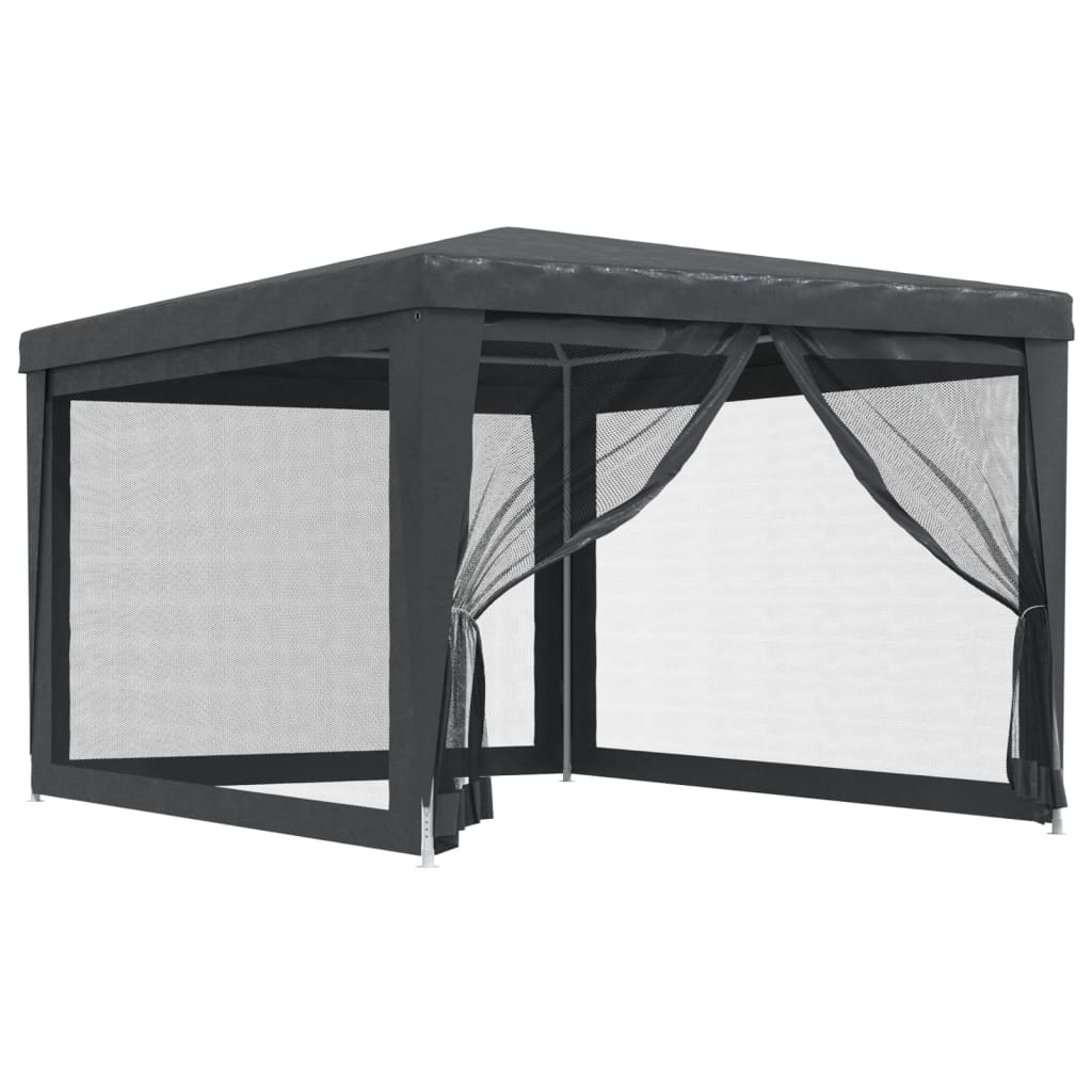 8720287021896_a_en_hd_1 vidaXL Party Tent with 4 Mesh Sidewalls Anthracite 3x4 m HDPE - Image 2