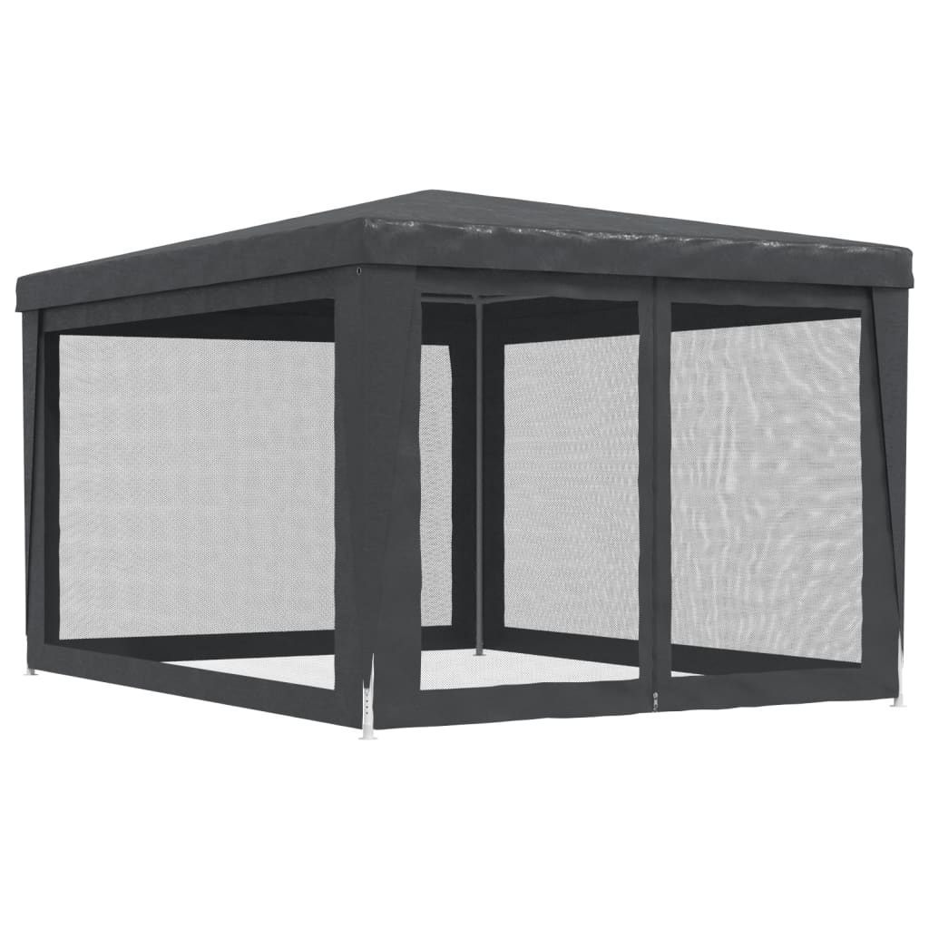 8720287021896_g_en_hd_3 vidaXL Party Tent with 4 Mesh Sidewalls Anthracite 3x4 m HDPE - Image 5