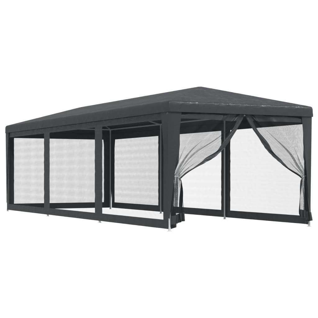8720287021995_a_en_hd_1 vidaXL Party Tent with 8 Mesh Sidewalls Anthracite 3x9 m HDPE - Image 2