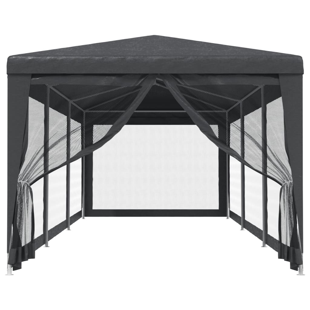 8720287021995_g_en_hd_1 vidaXL Party Tent with 8 Mesh Sidewalls Anthracite 3x9 m HDPE - Image 3