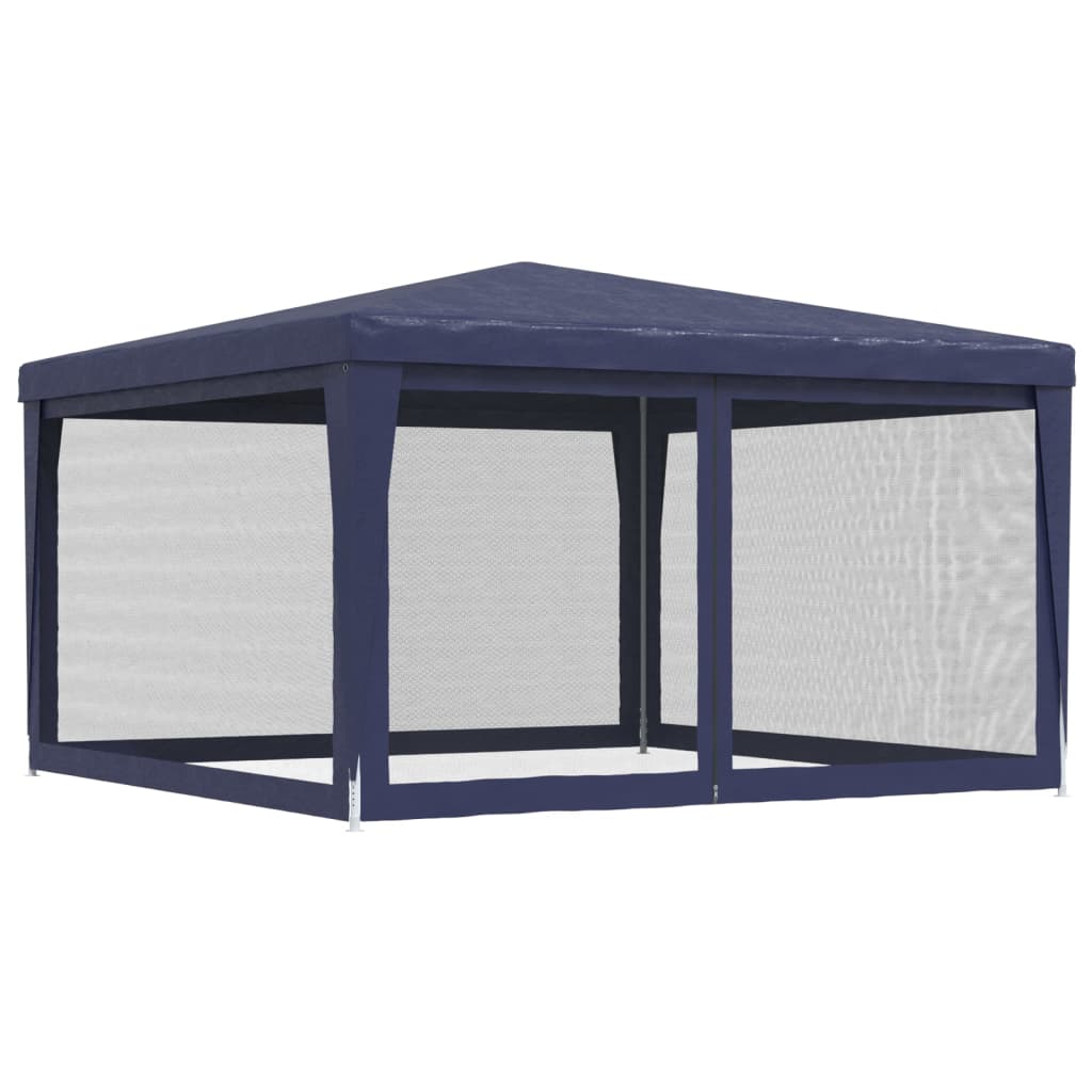 8720287022077_g_en_hd_3 vidaXL Party Tent with 4 Mesh Sidewalls Blue 4x4 m HDPE - Image 5