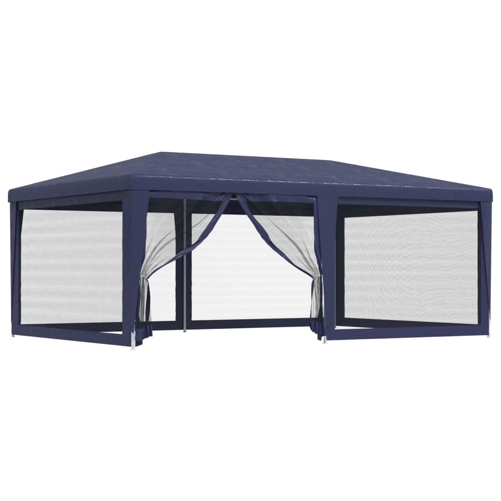 8720287022121_a_en_hd_1 vidaXL Party Tent with 6 Mesh Sidewalls Blue 6x4 m HDPE - Image 2