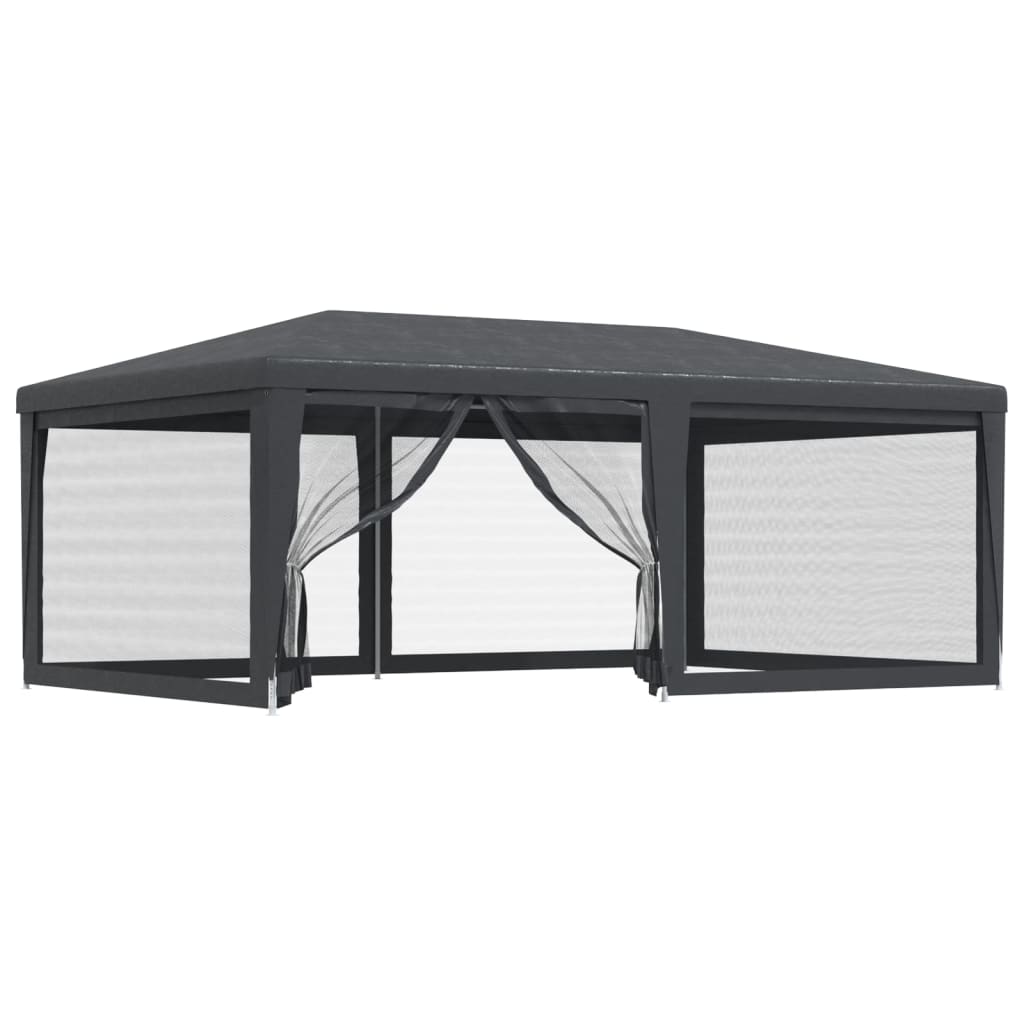 8720287022145_a_en_hd_1 vidaXL Party Tent with 6 Mesh Sidewalls Anthracite 6x4 m HDPE - Image 2