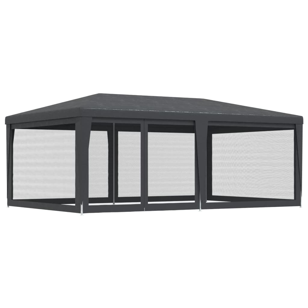 8720287022145_g_en_hd_3 vidaXL Party Tent with 6 Mesh Sidewalls Anthracite 6x4 m HDPE - Image 5