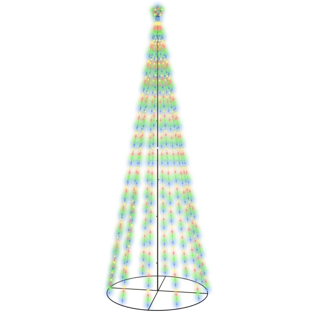 8720287022596_a_en_hd_1 vidaXL Christmas Cone Tree Colourful 732 LEDs 160x500 cm - Image 2