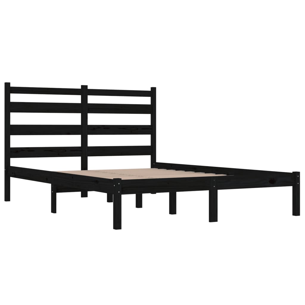 8720287023777_g_en_hd_2 vidaXL Bed Frame without Mattress Black Solid Wood Pine 135x190 cm - Image 4