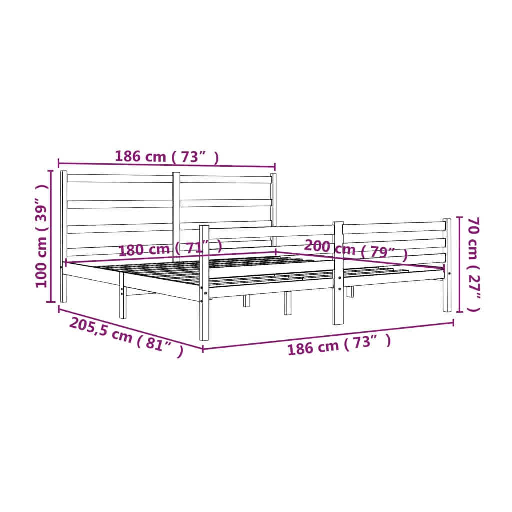 8720287024798_g_en_hd_4 vidaXL Bed Frame without Mattress White Solid Wood 183x203 cm King - Image 6