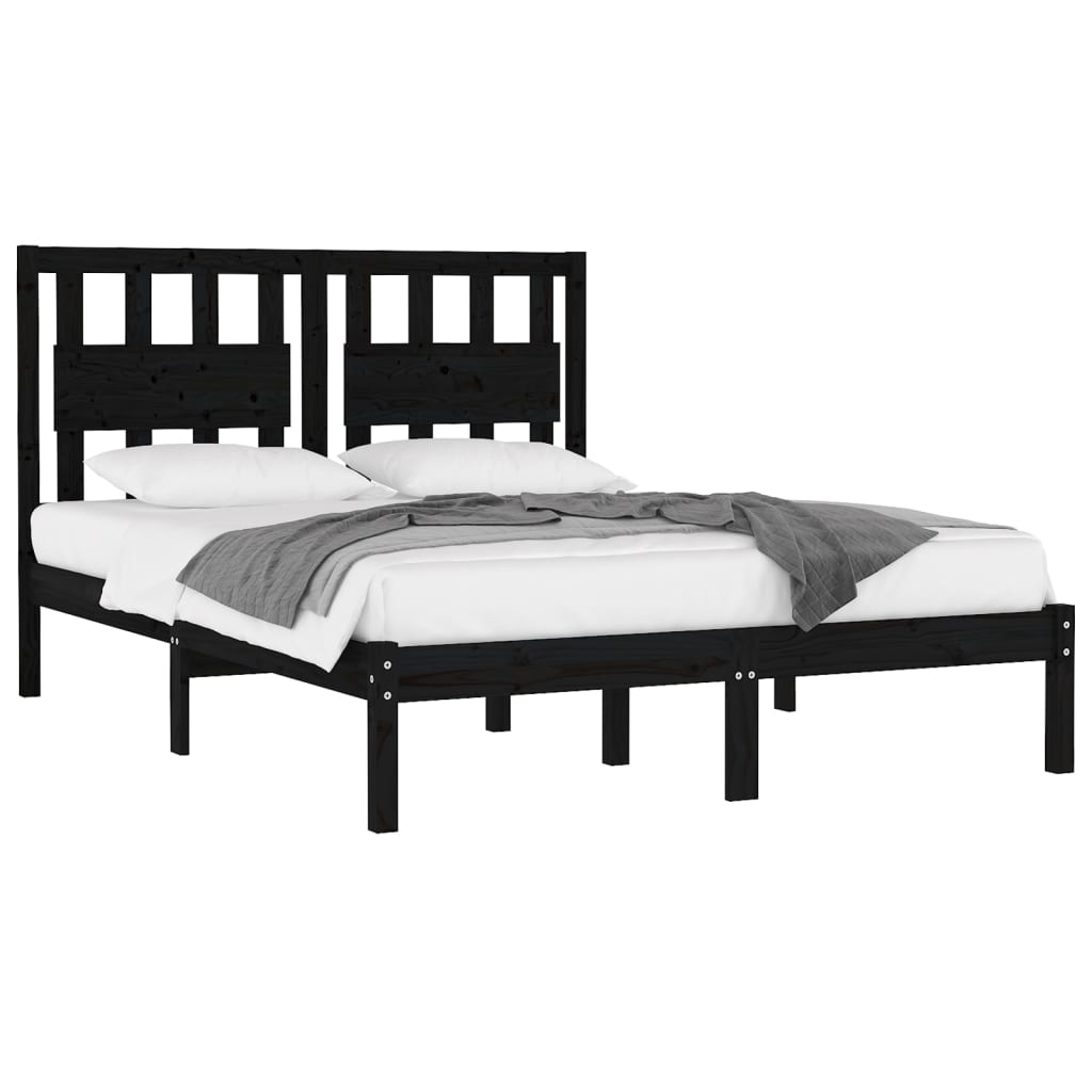 8720287026624_g_en_hd_1 vidaXL Bed Frame without Mattress Black Solid Wood 135x190 cm - Image 3