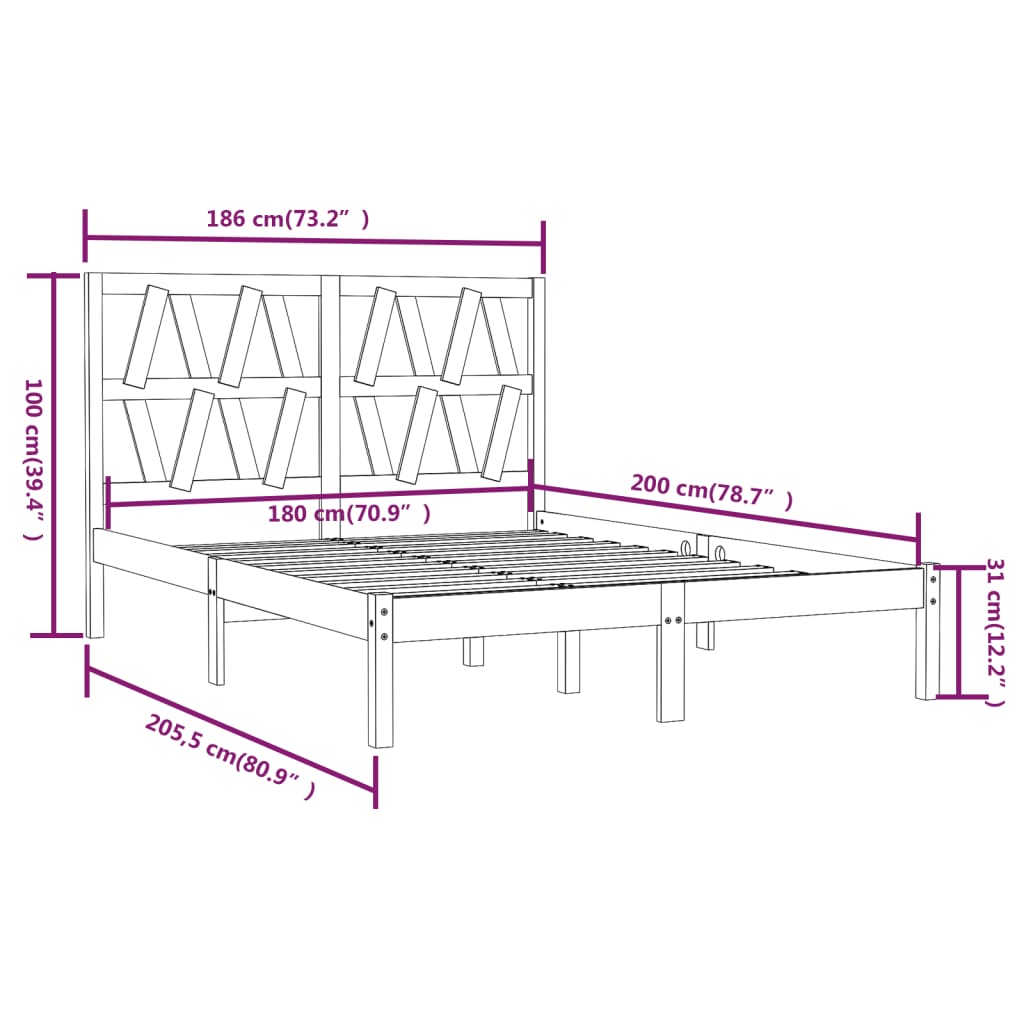 8720287027645_g_en_hd_4 vidaXL Bed Frame without Mattress White Solid Wood 183x203 cm King - Image 6