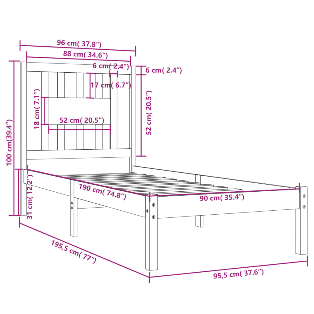8720287027782_g_en_hd_4 vidaXL Bed Frame without Mattress Solid Wood 90x190 cm - Image 6