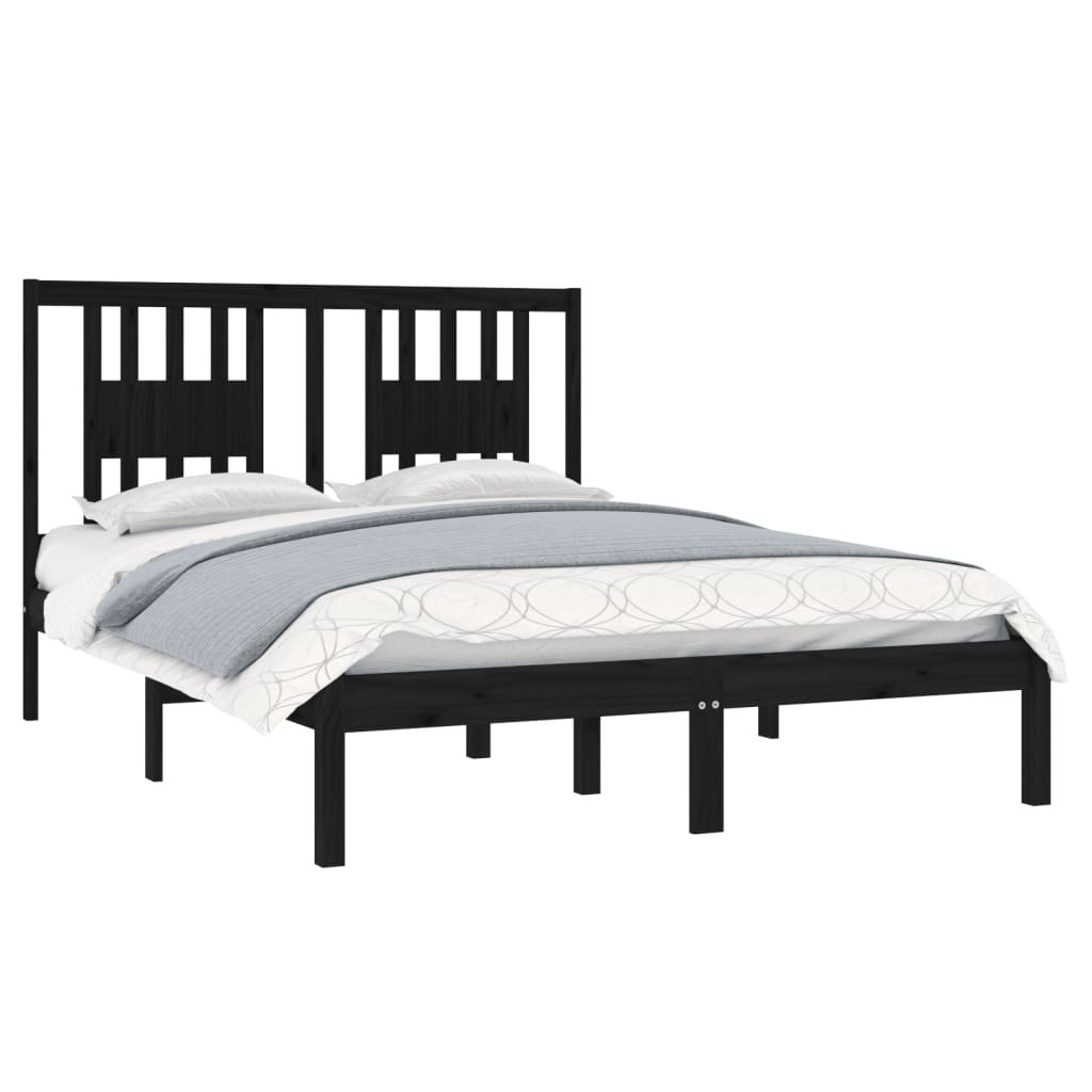 8720287027928_g_en_hd_1 vidaXL Bed Frame without Mattress Black Solid Wood 135x190 cm - Image 3