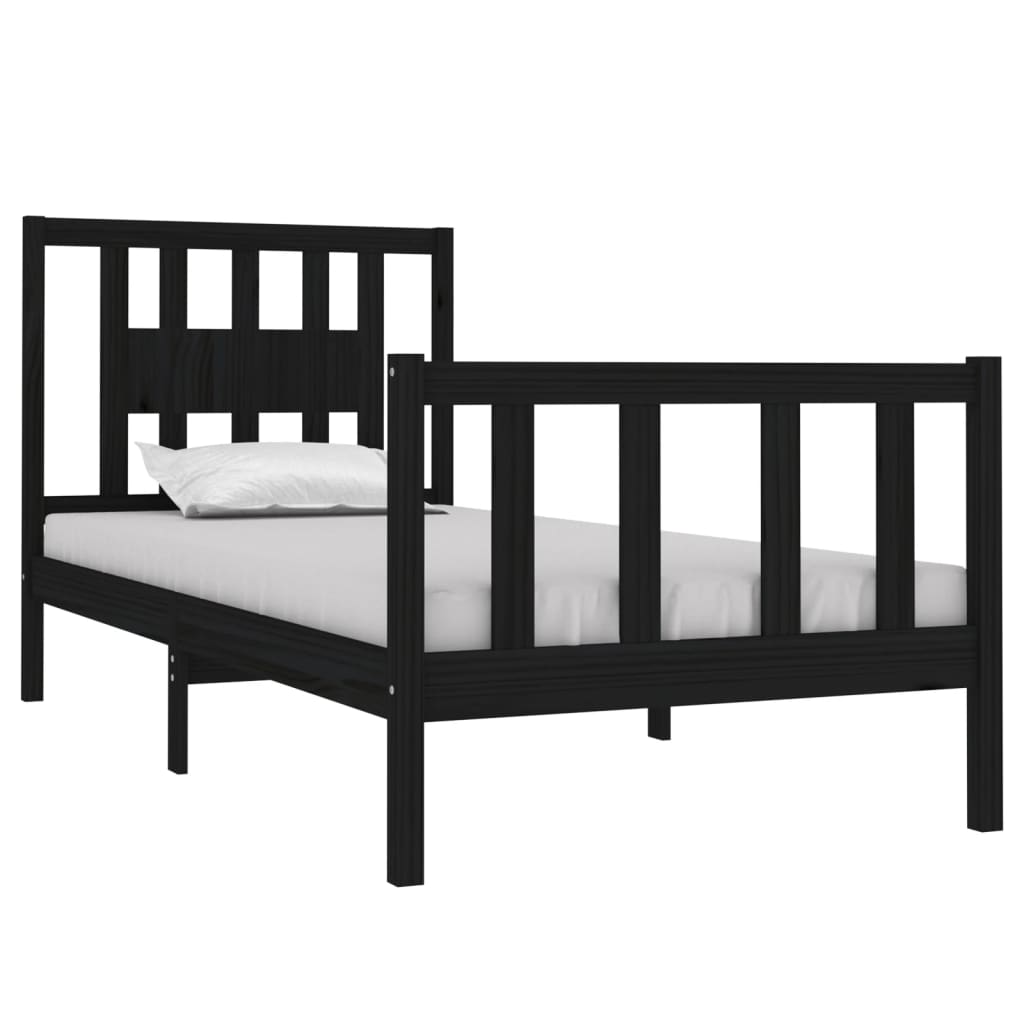 8720287028475_g_en_hd_1 vidaXL Bed Frame without Mattress Black 90x190 cm Solid Wood - Image 3