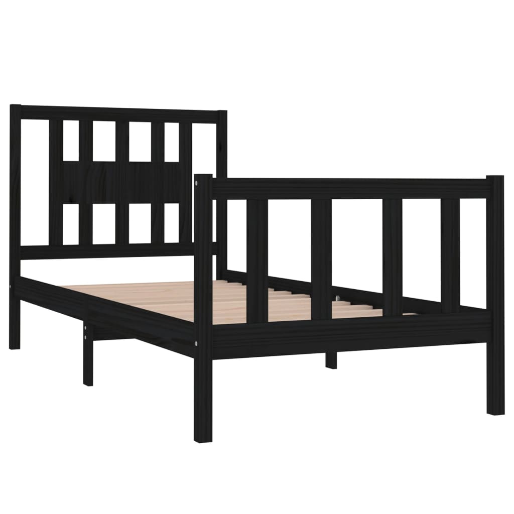 8720287028475_g_en_hd_2 vidaXL Bed Frame without Mattress Black 90x190 cm Solid Wood - Image 4