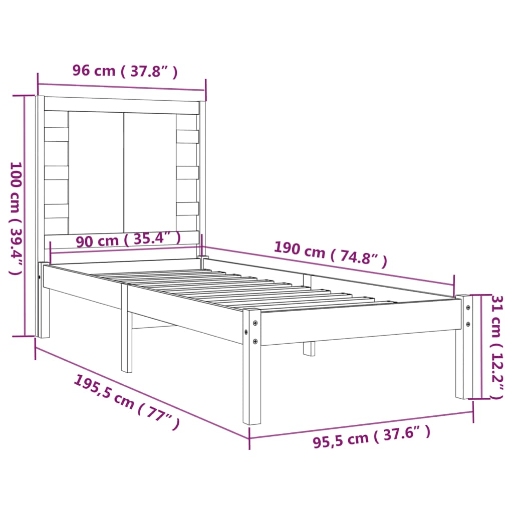 8720287029335_g_en_hd_4 vidaXL Bed Frame without Mattress 90x190 cm Solid Wood - Image 6