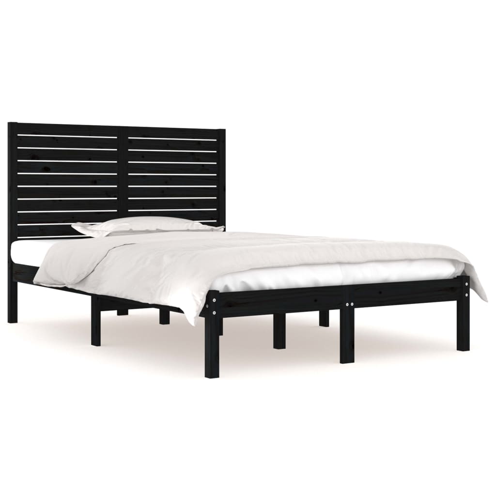 8720287033370_a_en_hd_1 vidaXL Bed Frame without Mattress Black 135x190 cm Solid Wood - Image 2