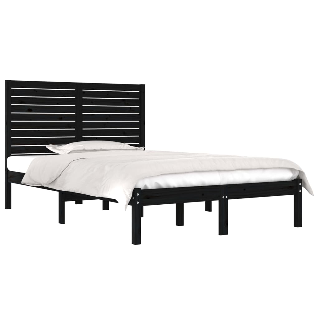 8720287033370_g_en_hd_1 vidaXL Bed Frame without Mattress Black 135x190 cm Solid Wood - Image 3