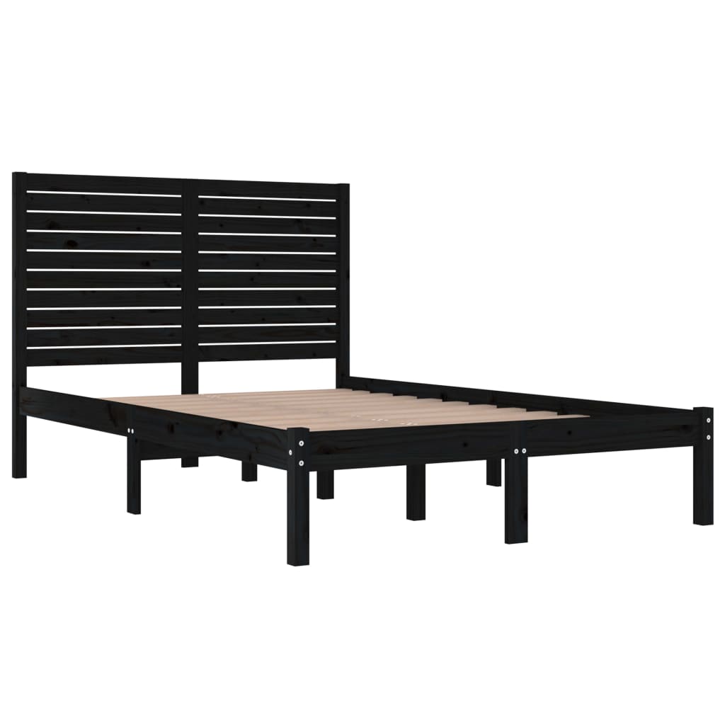 8720287033370_g_en_hd_2 vidaXL Bed Frame without Mattress Black 135x190 cm Solid Wood - Image 4
