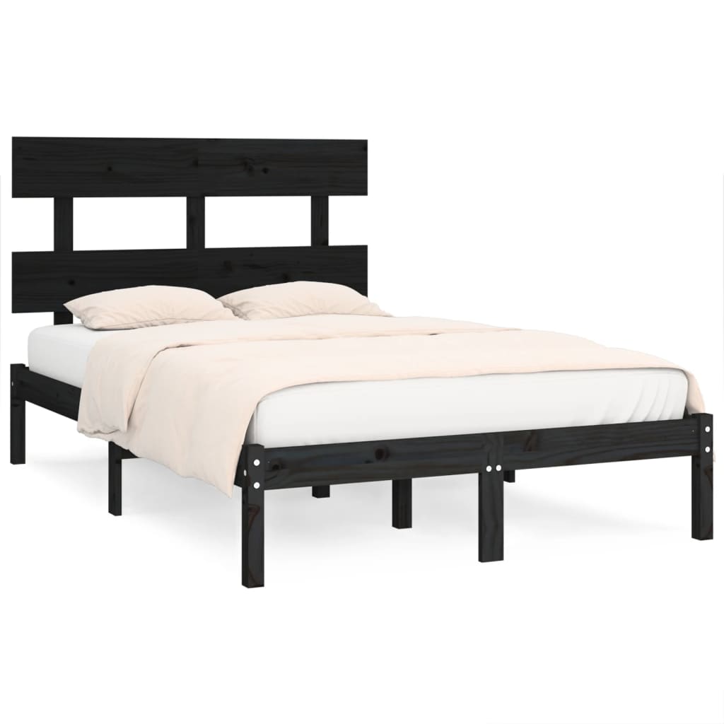 8720287034025_a_en_hd_1 vidaXL Bed Frame without Mattress Black 135x190 cm Solid Wood - Image 2