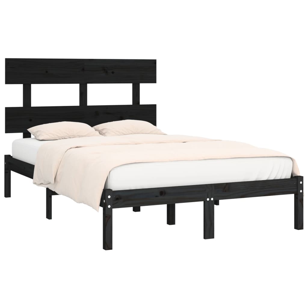 8720287034025_g_en_hd_1 vidaXL Bed Frame without Mattress Black 135x190 cm Solid Wood - Image 3