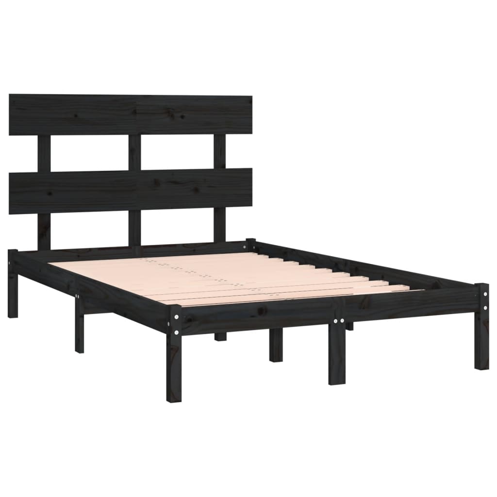 8720287034025_g_en_hd_2 vidaXL Bed Frame without Mattress Black 135x190 cm Solid Wood - Image 4