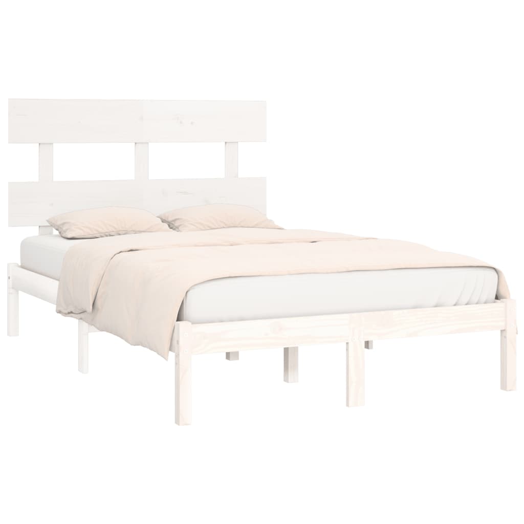 8720287034292_g_en_hd_1 vidaXL Bed Frame without Mattress White 150x200 cm Solid Wood - Image 3