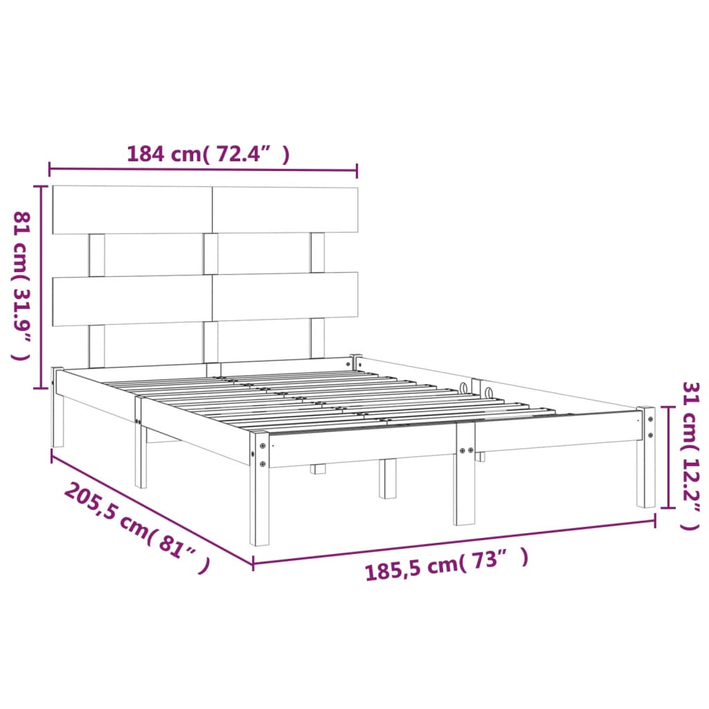 8720287034391_g_en_hd_4 vidaXL Bed Frame without Mattress White 183x203 cm King Solid Wood - Image 6