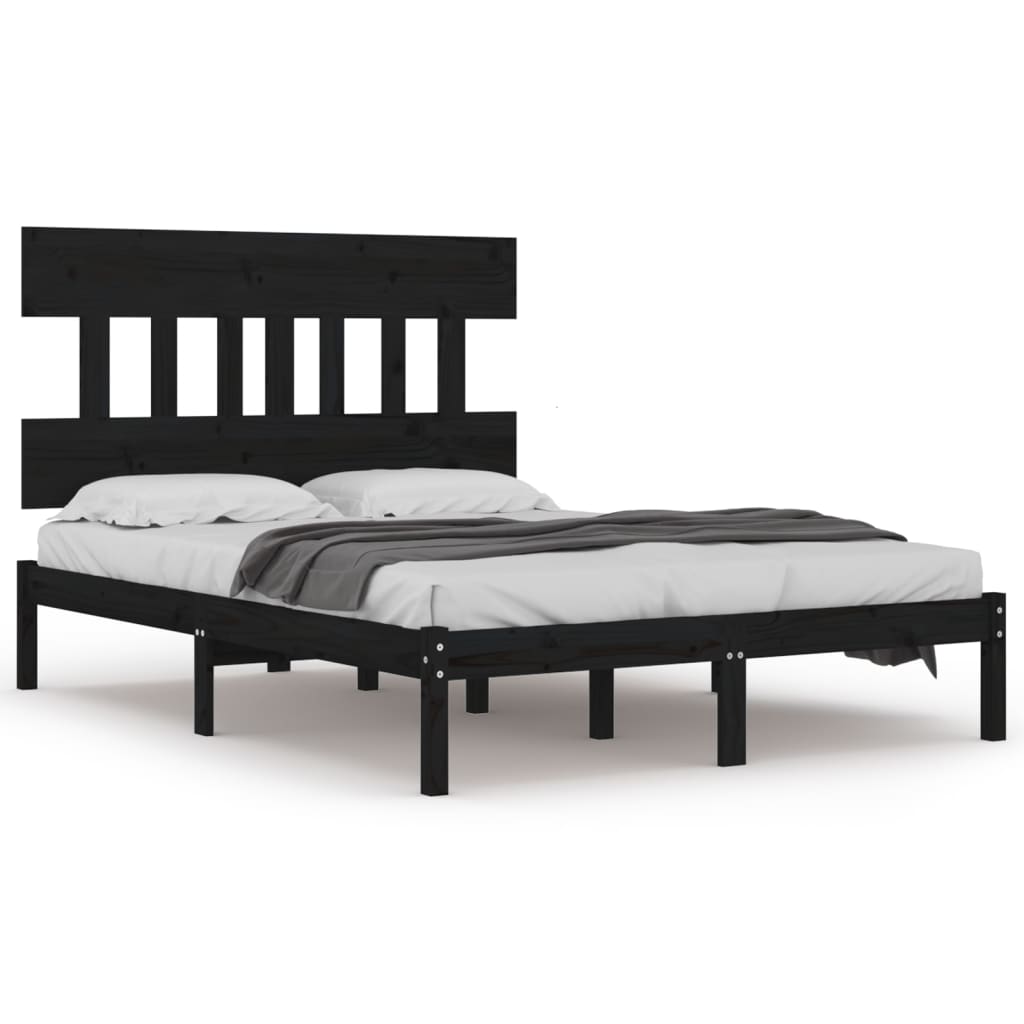 8720287034674_a_en_hd_1 vidaXL Bed Frame without Mattress Black 135x190 cm Solid Wood - Image 2