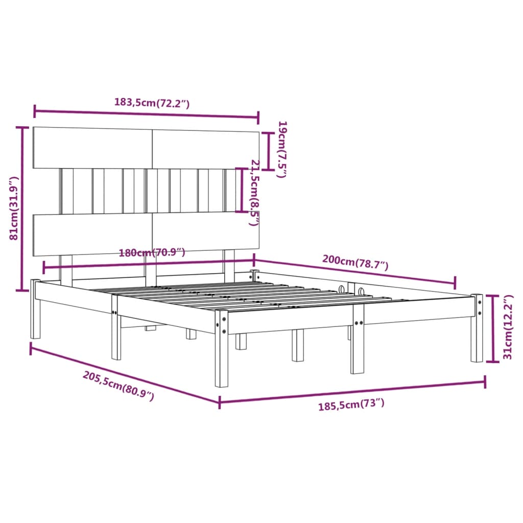 8720287035039_g_en_hd_4 vidaXL Bed Frame without Mattress 183x203 cm King Solid Wood - Image 6