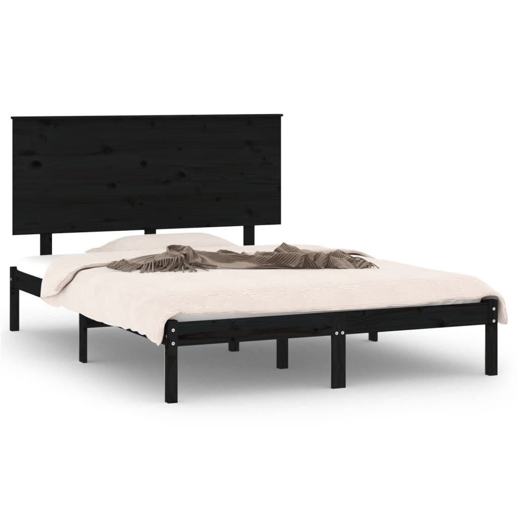 8720287035329_a_en_hd_1 vidaXL Bed Frame without Mattress Black 135x190 cm Solid Wood - Image 2